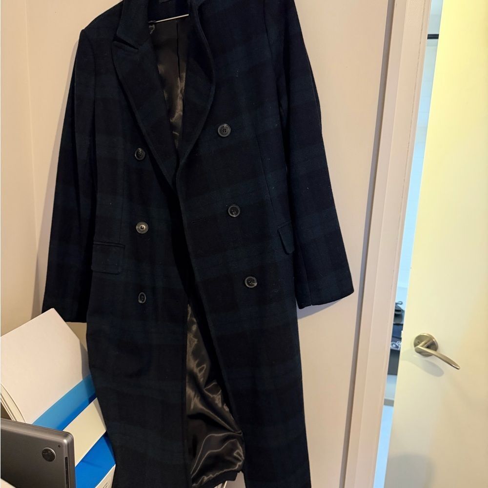 Women’s Ralph Lauren Blue/Green Double-Breasted Coat size 8 LIKE NEW